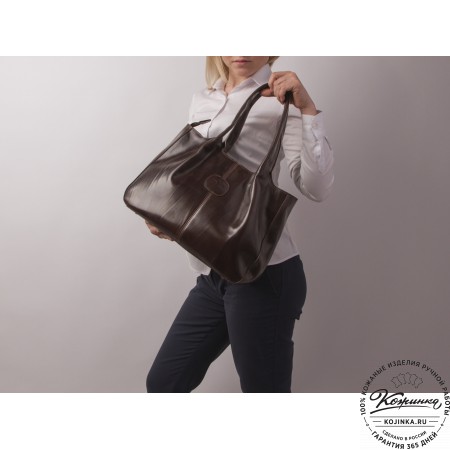 Женская кожаная сумка "Миранда" (коричневая)